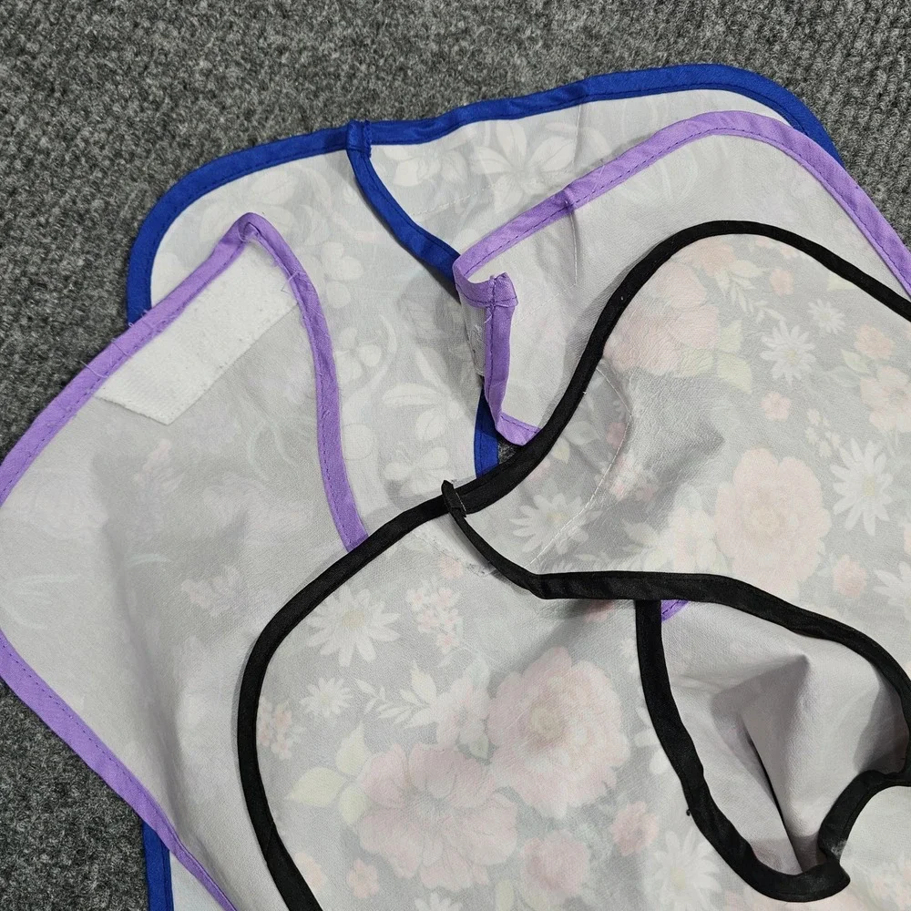 Adult Bibs Artist Smock OS Multicolored Floral 3-Pack Waterproof